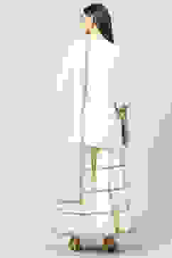 Ivory Cotton Blend Straight Kurta Garara Suit Set image number 4