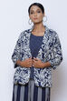 Indigo LIVA Printed Blazer Set image number 4