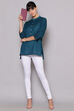 Black Cotton Blend Solid Churidar image number 4