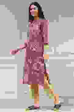 Onion Pink Cotton Printed Straight Kurta image number 2