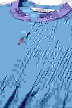 Chambery Blue Viscose Yarndyed Kurti image number 1