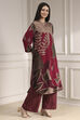 Berry Printed Straight Kurta Set image number 5