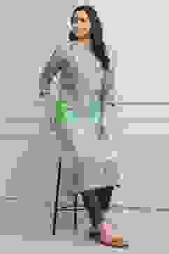 Green LIVA Straight Printed Kurta image number 0