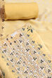 Cream-Colored Modal Screen Print Unstitched Suit Set image number 1