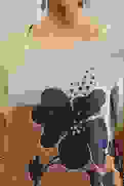 Orange Viscose Rayon Straight Printed Fusion Set image number 1