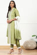 Grey Silk Blend Machine Embroidered Unstitched Suit Set image number 4