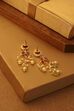 White Gold Plated Brass Drop Earrings image number 0