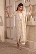 Natural White Embroidered Anarkali Fusion Set image number 6
