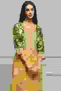 Olive Green LIVA Straight Printed Kurta image number 6