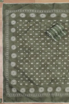 Green Cotton Unstitched Suit Set image number 2