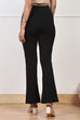 Grey Solid Stretchable Bootcut Slim Fit Pants image number 5