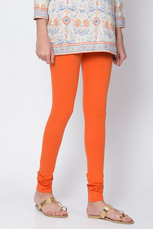 White Cotton Blend Dyed Churidar image number 2