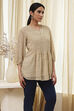 Beige Straight Kurta image number 4