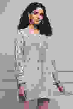 Ivory White Cotton Blend Regular Kurta image number 4