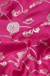 Pink Floral Yarndyed Straight Short Kurti image number 2