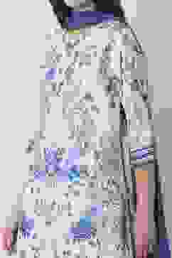 Blue Viscose Rayon Straight Suit Set image number 1