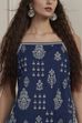 Indigo Cotton Printed Strappy Straight Kurta Set image number 1