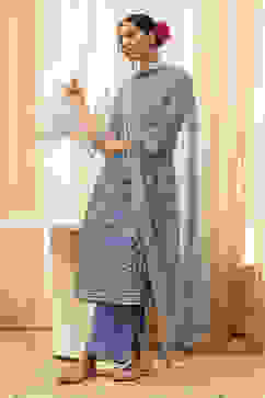 Light Blue Net Layered Suit Set image number 3