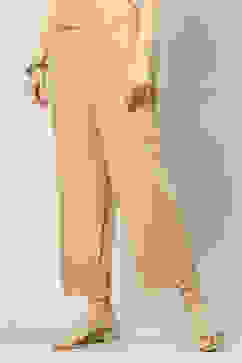 Beige Rayon Solid Palazzo image number 2