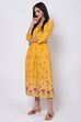 Teal Cotton A-Line Printed Kurta image number 2