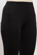 Black Cotton Blend Solid Leggings image number 1