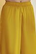 Yellow Viscose Blend Straight Suit Set image number 2