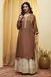 Mauve Viscose Rayon Sheen Straight Kurta image number 5