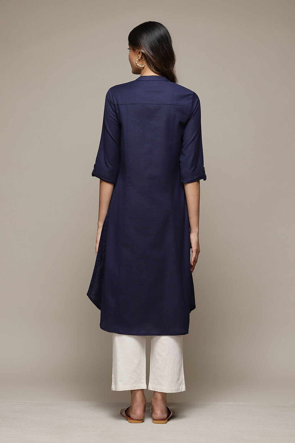 Red A-Line Solid Kurta image number 3