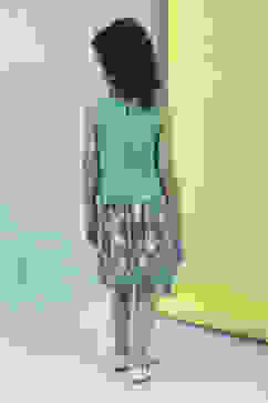 Green Cotton Top and Skirt image number 4