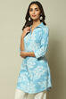 Teal LIVA Printed Shirt image number 3