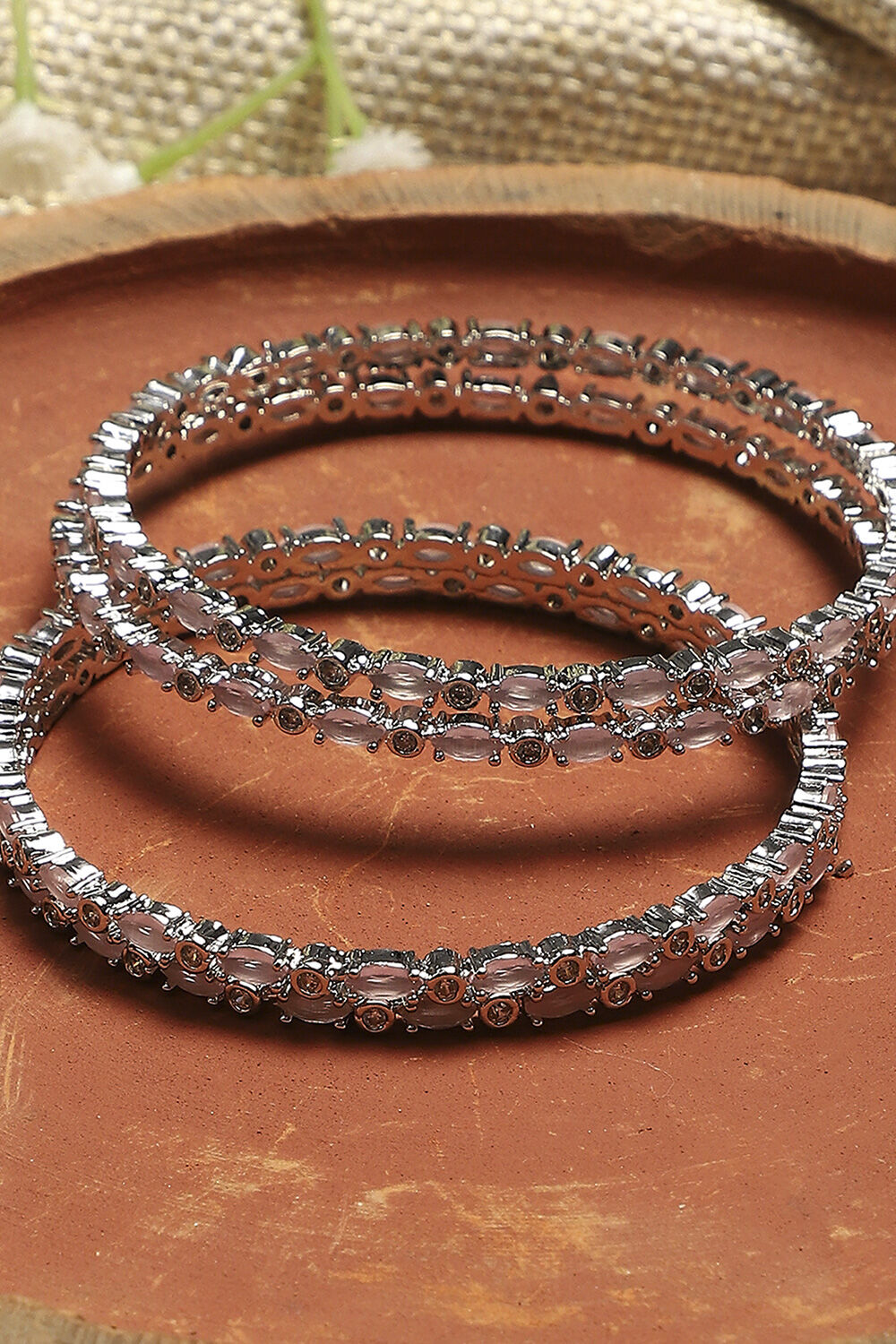 Pink Alloy Bangle image number 0