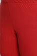 Deep Red Cotton Lycra Solid Leggings image number 1