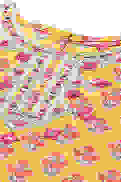 Yellow Poly Viscose Straight Printed Suit Set image number 1