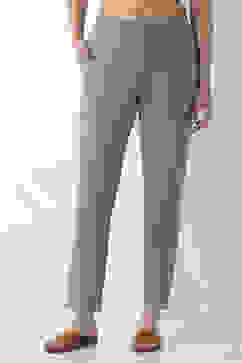 Green Cotton Lycra Straight Pants image number 4