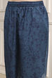 Teal Blue Cotton Printed Straight Suit Set image number 2