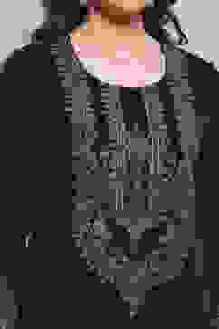 Teal Velvet Straight Winter Kurta Set image number 1