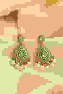 White Alloy Drop & Danglers image number 0