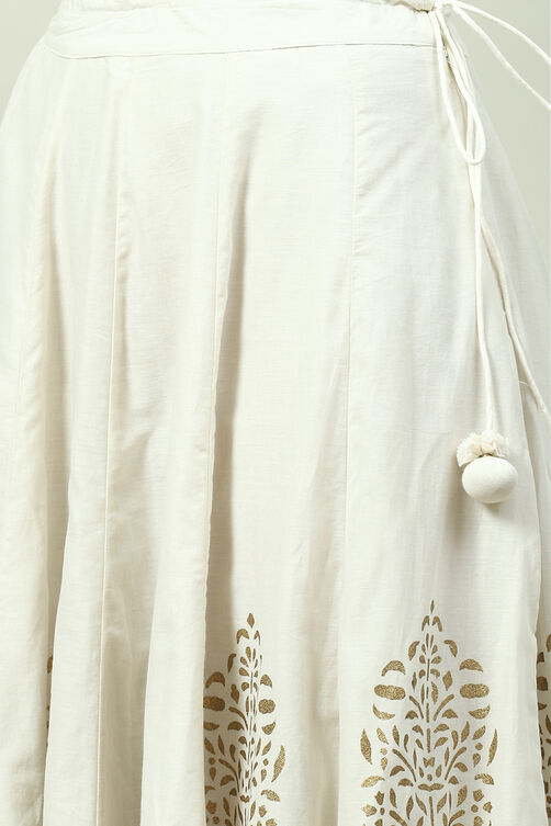 Blush Pink Cotton Anarkali Kurta Lehenga Suit Set image number 2