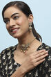 Green Brass Necklace Set image number 1