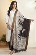 Black Chennur Silk Printed Dupatta image number 6