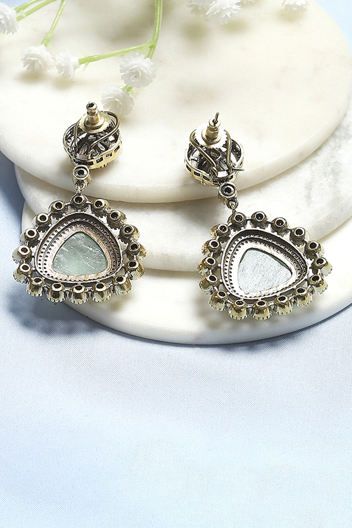 Mint Green Brass Drop & Danglers image number 2