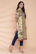 Green Cotton Straight Printed Kurta image number 3