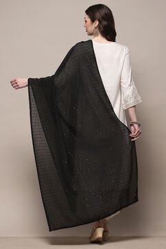 Black Poly Chiffon Dupatta image number 2