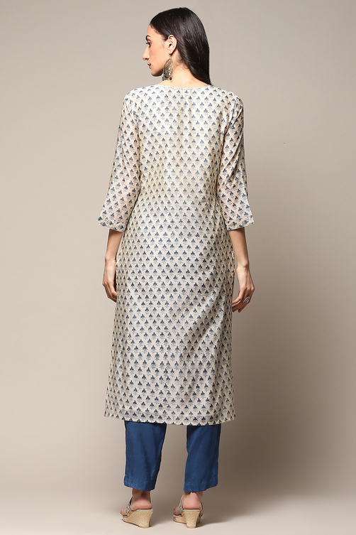 Beige Pink Chanderi Unstitched Suit set image number 6