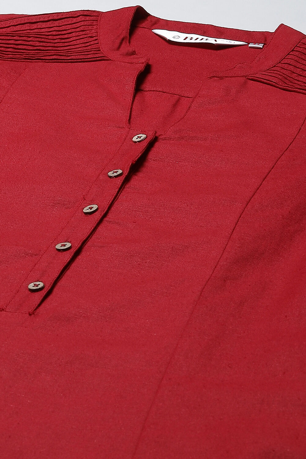 Red A-Line Solid Kurta image number 1