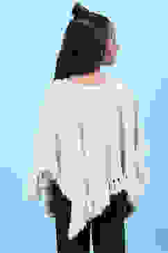 Off White Nylon Yarndyed Top image number 4