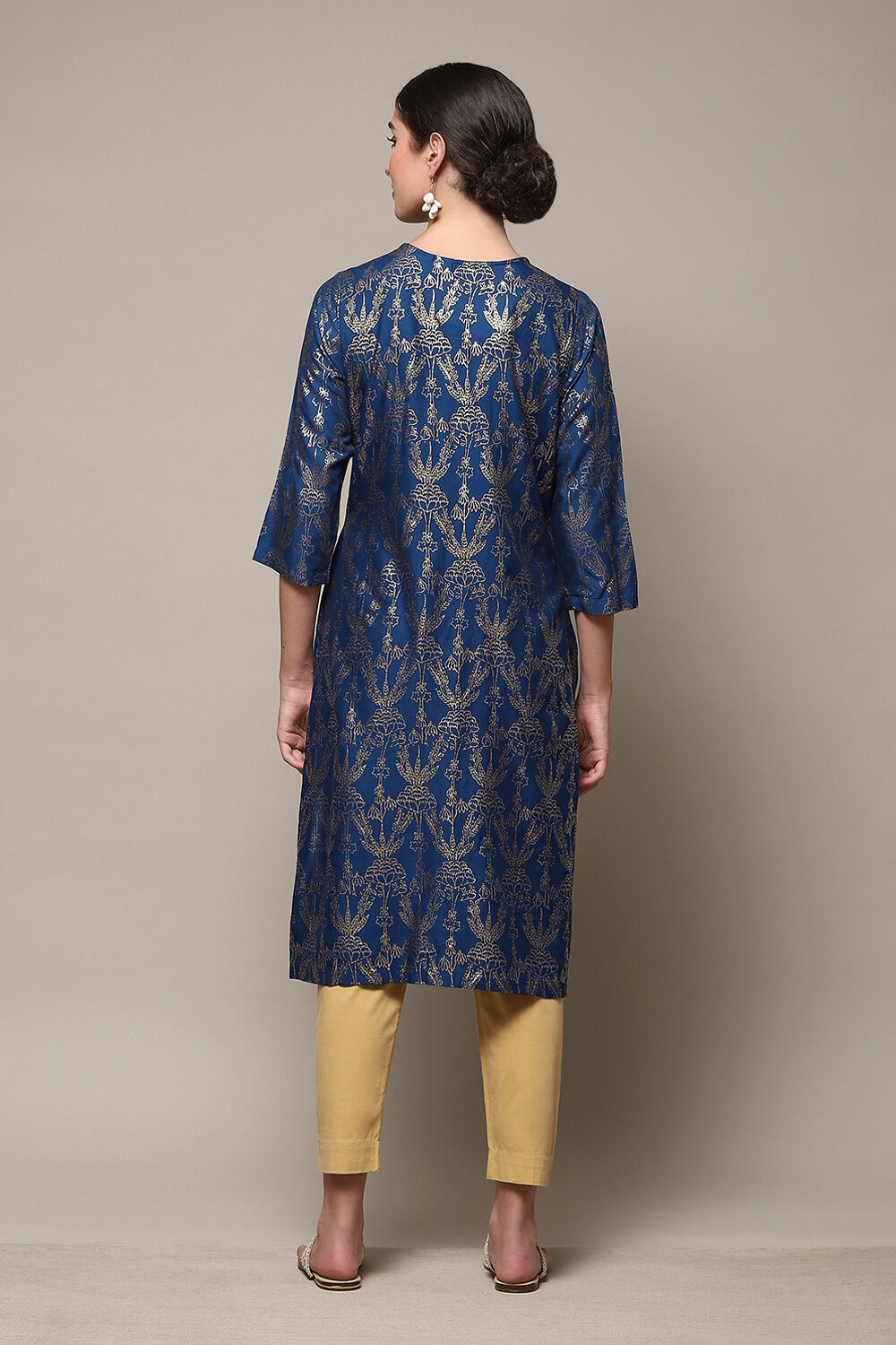 Blue Rayon Flared 2 Piece Set image number 4