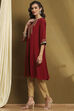 Grey Yarn-Dyed Festive Kalidar Kurta image number 2