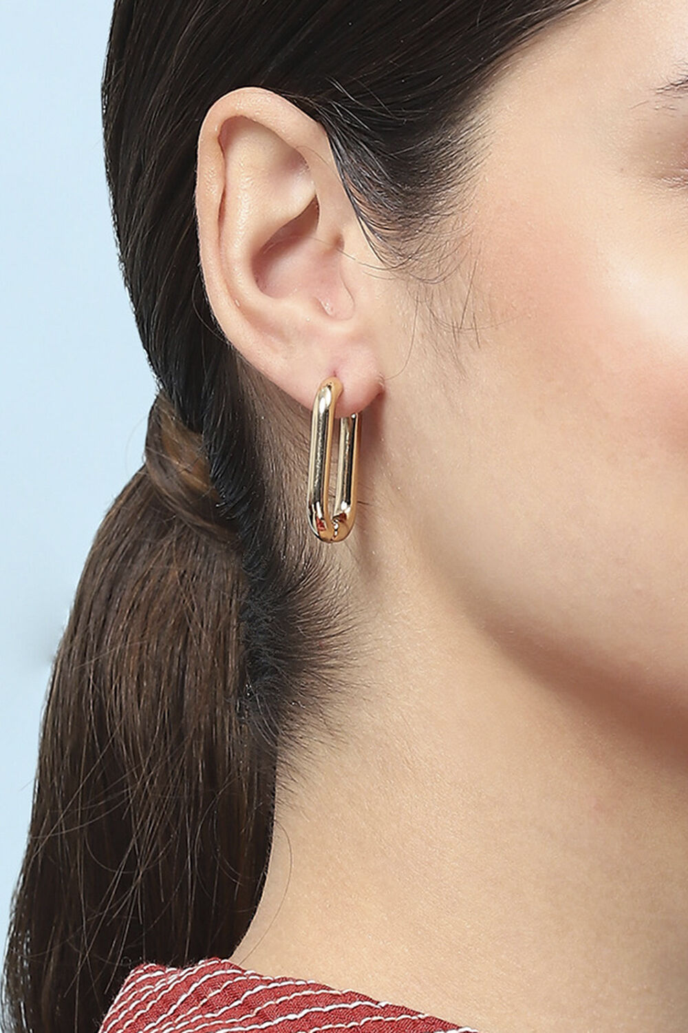 Gold Western Contemporary Hoops image number 3