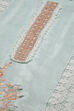 Light Blue Muslin Lace Unstitched Suit Set image number 2